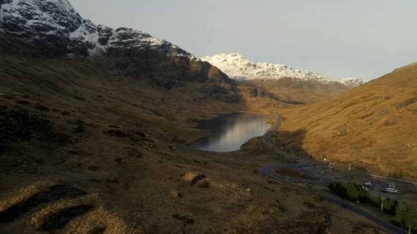 Loch Restil Loch Wyżynach Szkocji — Wideo stockowe