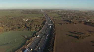 Otoyol ve Kırsal Sabit Hava Görünümü