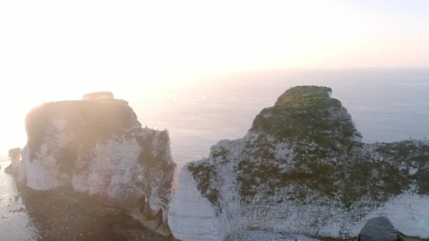 Χάρι Ροκς Στην Ακτή Τζουράσικ Της Αγγλίας Από Αέρος — Αρχείο Βίντεο