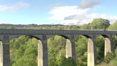 Galler Hava Görüntüsünde Pontcysyllte Aqueduct ve River