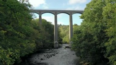 Galler Hava Görüntüsünde Pontcysyllte Aqueduct ve River