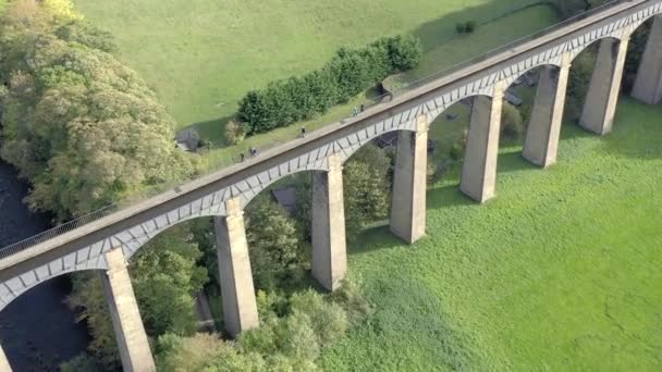 Aqueduc Pontcysyllte Pays Galles Vue Aérienne — Video