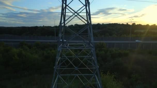 Badanie Pylonu Energii Elektrycznej — Wideo stockowe