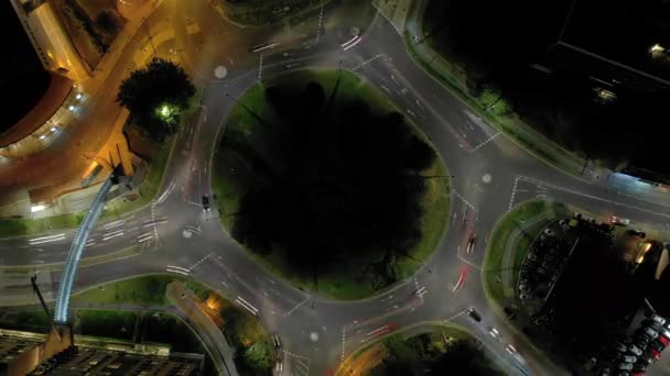 Time Lapse Magic Roundabout Traffic Management System — Stock video