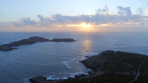 Costa Rochosa Pôr Sol — Vídeo de Stock