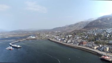 İskoçya 'daki Fort William City Havadan izleniyor