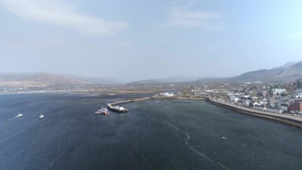 Fort William City Escocia Visto Desde Aire — Vídeo de stock