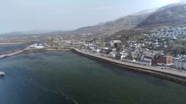 Fort William Town Scotland Seen Air — Stock Video