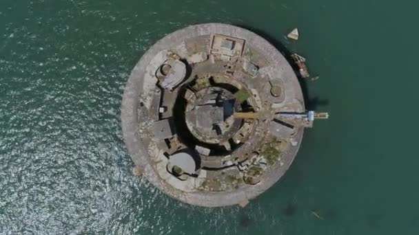 Aerial View Abandoned Sea Fort Solent — Stock video