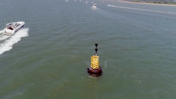 Hajó Navigációjához Irányításához Használt Déli Bója — Stock videók
