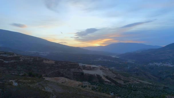 Early Morning Spanish Valleys Grenada — Stock Video