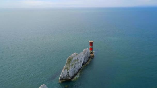 Las Agujas Isla Wight Desde Aire — Vídeos de Stock