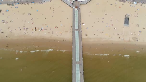 Bournemouth Beach Molo Dall Aria — Video Stock