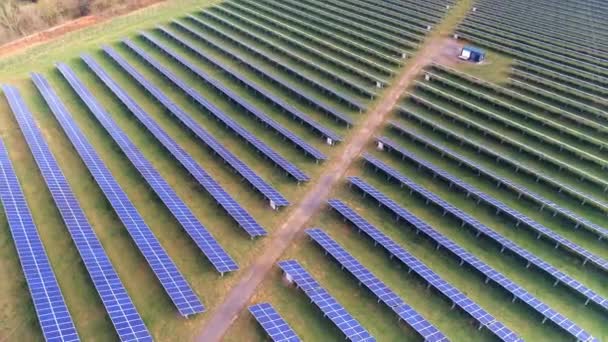 Solar Power Station Aerial View — Stock Video
