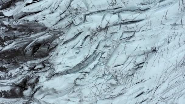 Een Enorme Gletsjer Ijsland Tijdens Winter Een Populaire Toeristische Attractie — Stockvideo