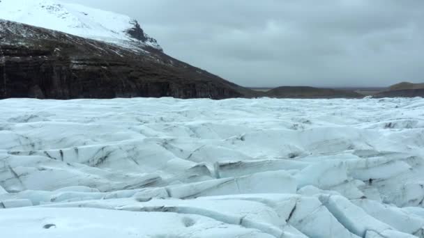 Uma Enorme Geleira Islândia Durante Inverno Uma Atração Turística Popular — Vídeo de Stock