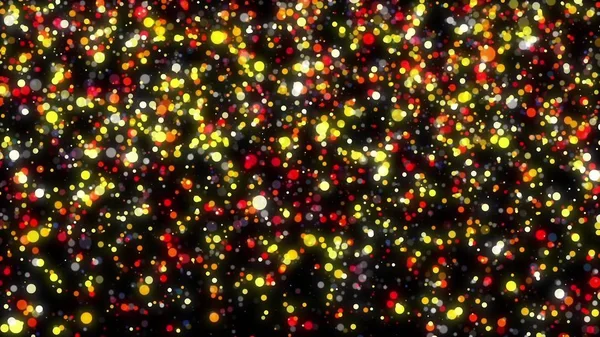 glowing colored particles and lights