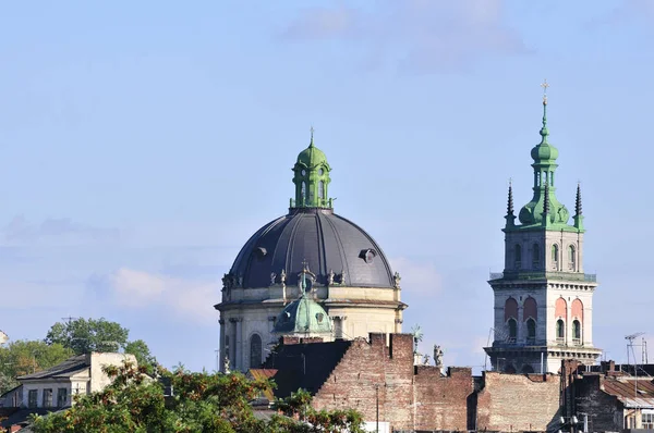 Arkitekturen Den Ukrainska Staden Lviv — Stockfoto