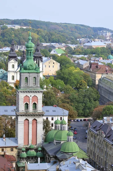 Ukrán Város Lviv Felépítése — Stock Fotó