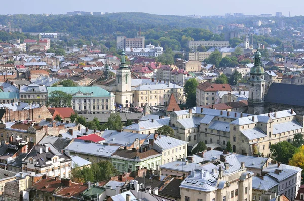 Arkitekturen Den Ukrainska Staden Lviv — Stockfoto