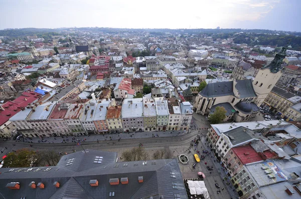 Arkitekturen Den Ukrainska Staden Lviv — Stockfoto