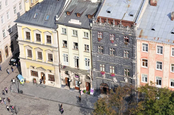 Arkitekturen Den Ukrainska Staden Lviv — Stockfoto