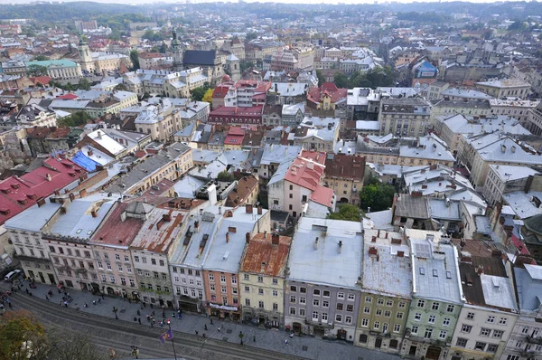 Ukrán Város Lviv Felépítése — Stock Fotó
