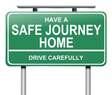Drive safely sign. clipart