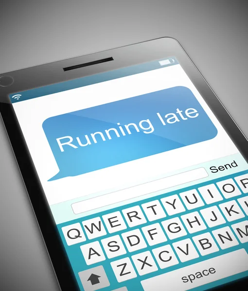 Running late message concept. — Stock Photo, Image