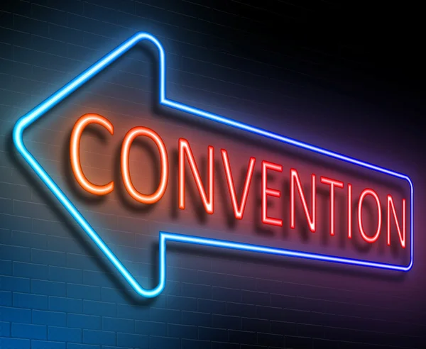 Convention sign concept. — Stock fotografie