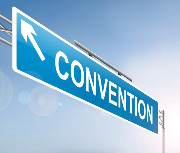 Convention sign concept. — Stock fotografie