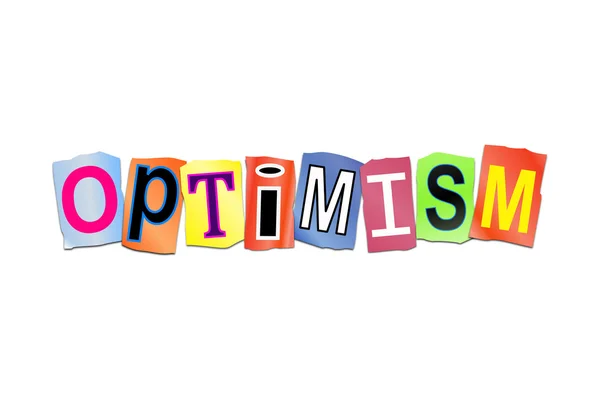 Concepto de palabra optimismo . — Foto de Stock