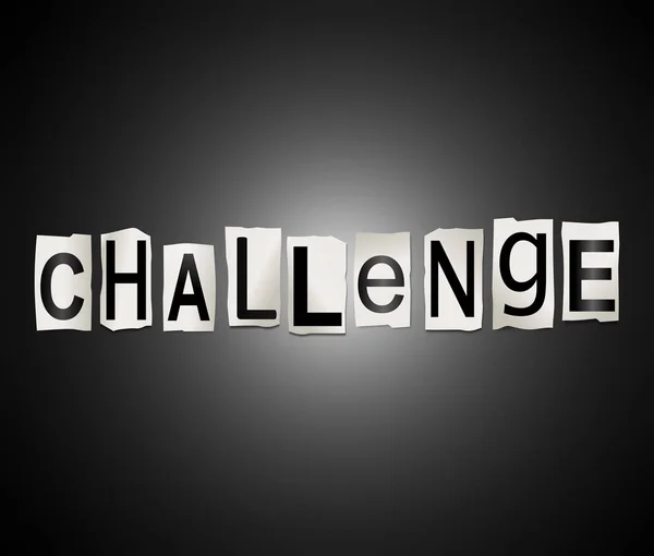 Kihívás szó koncepció. — Stock Fotó