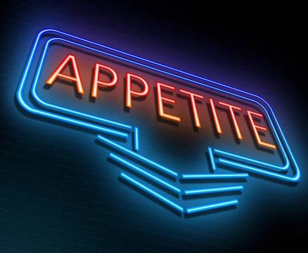 Concetto di appetito al neon . — Foto Stock