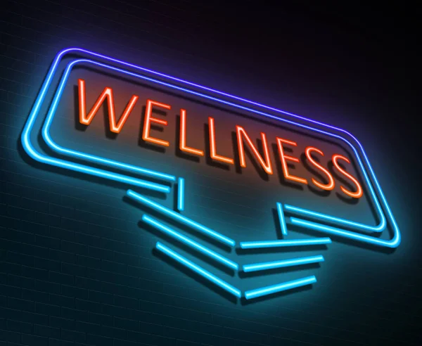 Wellness neon koncepció. — Stock Fotó