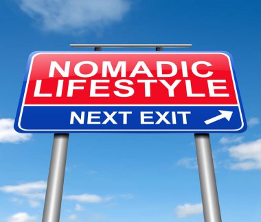 Göçebe yaşam tarzı kavramı.