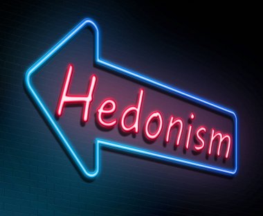 Hedonism neon concept. clipart