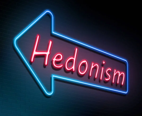 Hedonizm neon kavramı. — Stok fotoğraf