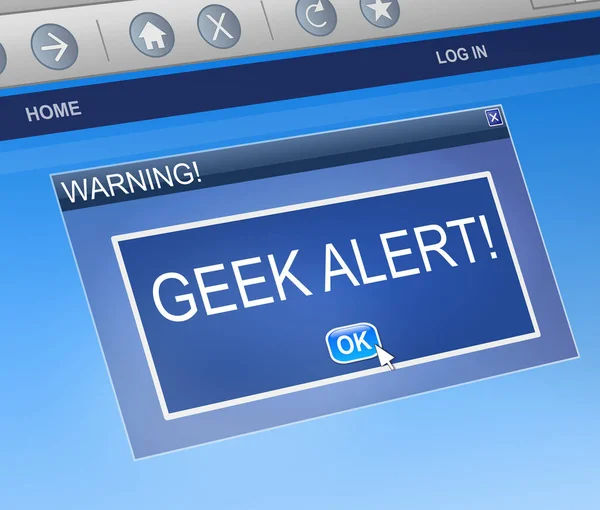 Conceito de alerta geek . — Fotografia de Stock