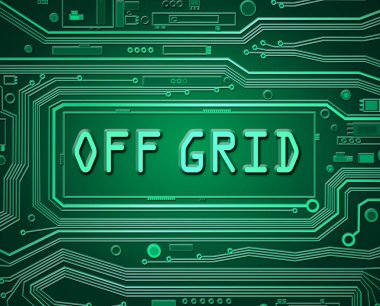 Off grid concept. clipart