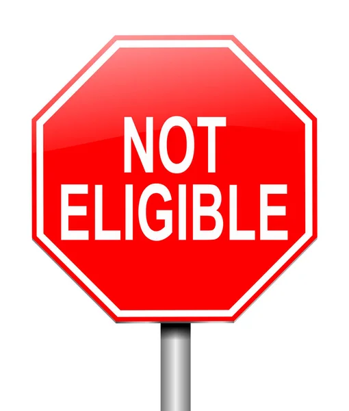 Not eligible concept. — Stock Photo, Image