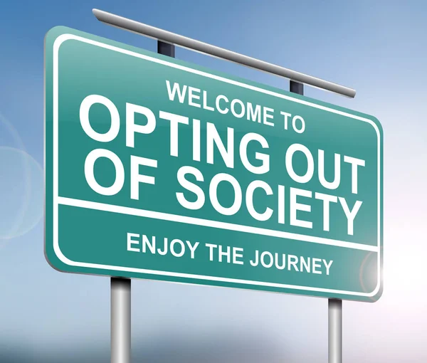 Optar por não participar na sociedade . — Fotografia de Stock