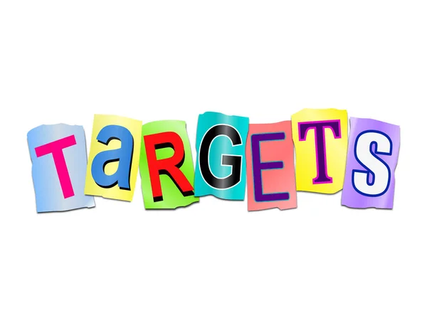 Targets word concept. — Stock Photo, Image
