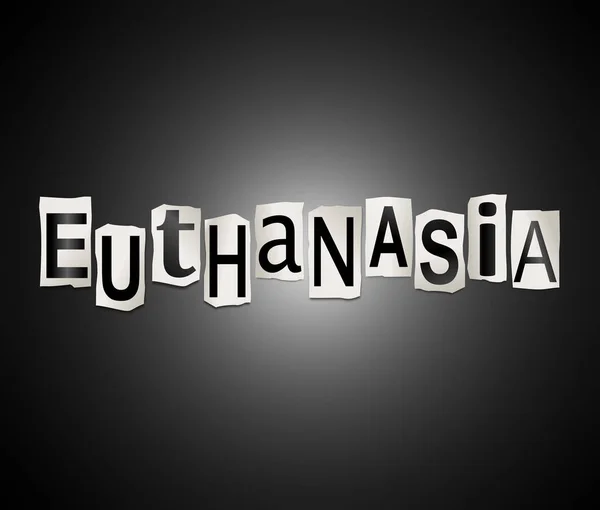 Euthanasie woord concept. — Stockfoto