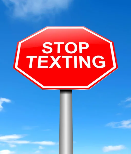 Deja de enviar mensajes de texto concepto . —  Fotos de Stock