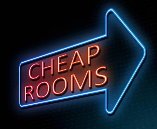 Cheap rooms concept. — Stock Photo, Image