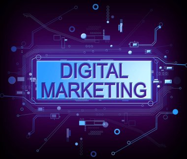 Dijital pazarlama kavramı.