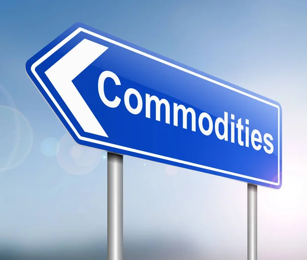 Commodities jelre koncepció. — Stock Fotó