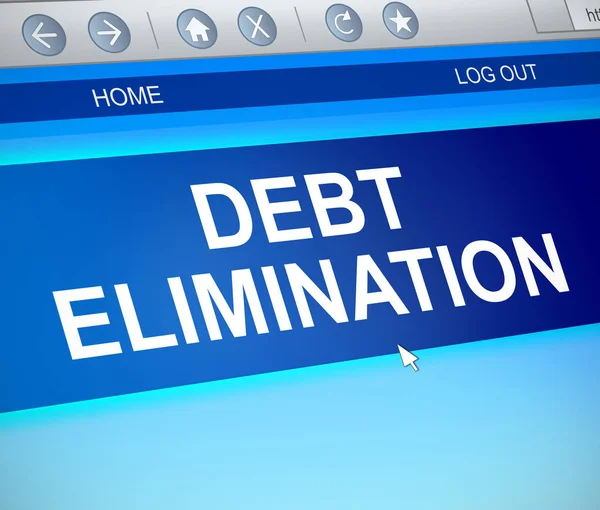 Concetto di eliminazione del debito . — Foto Stock