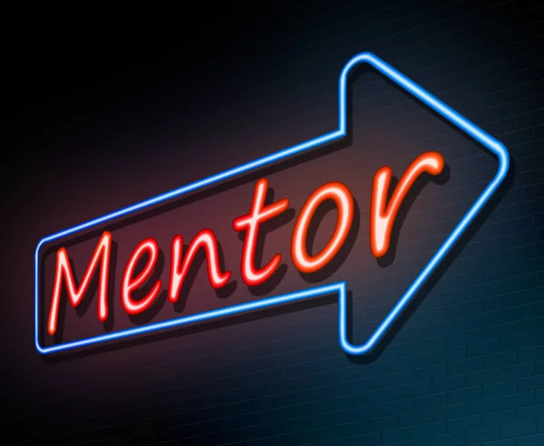 Concepto de mentor de neón . —  Fotos de Stock